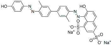 CAS#: 65168-20-9， Disodium 7-Hydroxy-8-[[4'-[(4-Hydroxyphenyl)Azo]-3,3'-Dimethyl[1,1'-Biphenyl]-4-Yl]Azo]Naphthalene-1,3-Disulphonate
