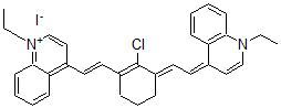 CAS#: 65303-21-1， 4-[2-[2-Chloro-3-[2-(1-Ethyl-4(1H)-Quinolinylidene)Ethylidene]-1-Cyclohexen-1-Yl]Ethenyl]-1-Ethyl-Quinolinium Iodide (1:1)
