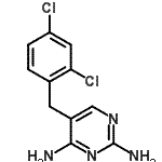 structure of CAS# 65321-42-8, 5-(2,4-Dichlorobenzyl)-2,4-pyrimidinediamine;2,4-Diamino-5-(2,4-dichlorobenzyl)pyrimidine