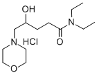 CAS 登录号:65446-85-7, N,N-二乙基-gamma-羟基-4-吗啉戊酰胺单盐酸盐
