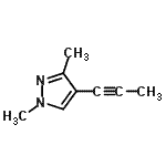 CAS#: 65447-58-7， 1,3-Dimethyl-4-(1-propyn-1-yl)-1H-pyrazole