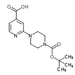 CAS#: 654663-42-0， 2-(4-{[(2-Methyl-2-propanyl)oxy]carbonyl}-1-piperazinyl)isonicotinic acid