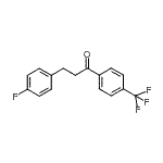 结构式 CAS# 654673-19-5, 3-(4-氟苯基)-1-[4-(三氟甲基)苯基]-1-丙酮