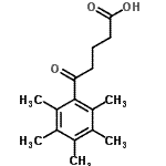 结构式 CAS# 655224-28-5, 5-氧代-5-(五甲基苯基)戊酸
