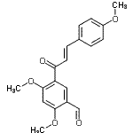CAS#: 65621-11-6， 2,4-Dimethoxy-5-[(2E)-3-(4-methoxyphenyl)-2-propenoyl]benzaldehyde