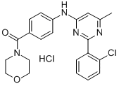 CAS#: 65789-87-9， 4-(4-((2-(2-Chlorophenyl)-6-Methyl-4-Pyrimidinyl)Amino)Benzoyl)-Morpholine Monohydrochloride