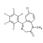 CAS#: 65854-76-4， 7-Chloro-1-methyl-5-(<sup>2</sup>H<sub>5</sub>)phenyl-1,3-dihydro-2H-1,4-benzodiazepin-2-one