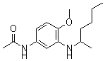 CAS#: 65916-14-5， N-[4-Methoxy-3-[(1-Methylpentyl)Amino]Phenyl]-Acetamide