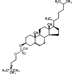 结构式 CAS# 65956-64-1, 2-({[(3beta)-胆甾-5-烯-3-基氧基](羟基)磷酰}氧基)-N,N,N-三甲基乙铵