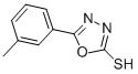 structure of CAS# 66147-19-1, 5-(3-Methylphenyl)-1,3,4-Oxadiazole-2-Thiol;Zinc06508911;Zinc00379445;5-M-Tolyl-[1,3,4]Oxadiazole-2-Thiol