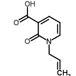 结构式 CAS# 66158-33-6, 1-烯丙基-2-氧代-1,2-二氢-3-吡啶羧酸