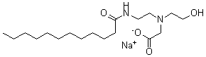 CAS#: 66161-62-4， N-(2-Hydroxyethyl)-N-[2-[(1-Oxododecyl)Amino]Ethyl]-Glycine Sodium Salt (1:1)