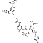 CAS#: 66210-62-6， N-[5-({4-[2,4-Bis(2-methyl-2-butanyl)phenoxy]butanoyl}amino)-2-chlorophenyl]-2-[5-isopropyl-2-{[(4-methylphenyl)sulfonyl]imino}-1,3,4-thiadiazol-3(2H)-yl]-4,4-dimethyl-3-oxopentanamide