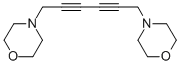 structure of CAS# 6630-26-8, 1,6-Bis(Morpholino)-2,4-Hexadiyne;4-(6-Morpholinohexa-2,4-Diynyl)Morpholine;Morpholine, 4,4'-(2,4-Hexadiynylene)Di-;Nsc60040