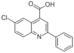 structure of CAS# 6633-62-1, 6-Chloro-2-phenylquinoline-4-carboxylic acid;6-Chloro-2-Phenyl-Quinoline-4-Carboxylic Acid;6-Chloro-2-Phenyl-4-Quinolinecarboxylic Acid;6-Chloro-2-Phenyl-Cinchoninic Acid