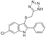 CAS#: 66354-96-9， 6-Chloro-2-Phenyl-3-[(1H-Tetrazol-5-Yl)Methylthio]-1H-Indole