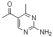 structure of CAS# 66373-25-9, 1-(2-Amino-4-Methyl-5-Pyrimidinyl)-Ethanone;1-(2-Amino-4-Methyl-Pyrimidin-5-Yl)Ethanone;1-(2-Amino-4-Methyl-5-Pyrimidinyl)Ethanone;Maybridge1_003264