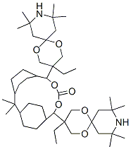 CAS#: 66407-58-7， Isopropylidenedicyclohexane-4,1-Diylbis[(3-Ethyl-8,8,10,10-Tetramethyl-1,5-Dioxa-9-Azaspiro[5.5]Undec-3-Yl)Methyl] Carbonate