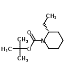 structure of CAS# 664364-76-5, 2-Methyl-2-propanyl (2R)-2-ethyl-1-piperidinecarboxylate;(R)-tert-butyl 2-ethylpiperidine-1-carboxylate