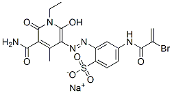 CAS#: 66693-28-5， Sodium 4-[(2-Bromo-1-Oxoallyl)Amino]-2-[[5-Carbamoyl-1-Ethyl-1,6-Dihydro-2-Hydroxy-4-Methyl-6-Oxo-3-Pyridyl]Azo]Benzenesulphonate