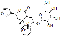 CAS#: 66756-59-0， (2S)-2beta-(3-Furyl)-6-(beta-D-Glucopyranosyloxy)-5,7,10,11,11aalpha,11b-Hexahydro-11bbeta-Methyl-7beta,10beta-Methano-2H-Pyrano[4,3-g][3]Benzoxepine-4,8(1H,4aalphah)-Dione