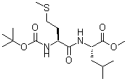 CAS#: 66880-59-9， Methyl N-{[(2-methyl-2-propanyl)oxy]carbonyl}-L-methionyl-L-leucinate