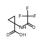 structure of CAS# 669066-98-2, 1-[(2,2,2-trifluoroacetyl)amino]cyclopropane-1-carboxylic acid;1-(2,2,2-TRIFLUOROACETAMIDO)CYCLOPROPANECARBOXYLIC ACID