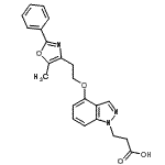 CAS#: 669077-49-0， 3-{4-[2-(5-Methyl-2-phenyl-1,3-oxazol-4-yl)ethoxy]-1H-indazol-1-yl}propanoic acid