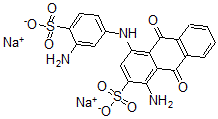 CAS#: 6691-06-1， Disodium 1-amino-4-[(3-amino-4-sulfonatophenyl)amino]-9,10-dioxo-9,10-dihydroanthracene-2-sulfonate