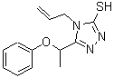 structure of CAS# 669705-40-2, 4-Allyl-5-(1-phenoxyethyl)-4H-1,2,4-triazole-3-thiol;5-(1-phen<wbr>oxyethyl)<wbr>-4-(prop-<wbr>2-en-1-yl<wbr>)-4H-1,2,<wbr>4-triazol<wbr>e-3-thiol;5-(phenoxyethyl)-4-prop-2-enyl-1,2,4-triazole-3-thiol;MFCD04057677