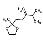 CAS#: 66972-05-2， 2-Methyl-2-(4-methyl-3-methylenepentyl)-1,3-dioxolane