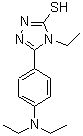 结构式 CAS# 669748-44-1, 5-[4-(二乙基氨基)苯基]-4-乙基-4H-1,2,4-三唑-3-硫醇