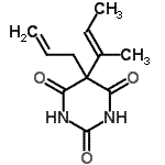 CAS#: 67050-61-7， 5-Allyl-5-[(2E)-2-buten-2-yl]-2,4,6(1H,3H,5H)-pyrimidinetrione