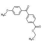 structure of CAS# 67205-87-2, Ethyl 4-(4-methoxybenzoyl)benzoate;4-Carboethoxy-4'-methoxybenzophenone;MFCD01311578