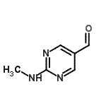 结构式 CAS# 672307-83-4, 2-(甲基氨基)-5-嘧啶甲醛