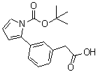 CAS#: 672309-90-9， [3-(1-{[(2-Methyl-2-propanyl)oxy]carbonyl}-1H-pyrrol-2-yl)phenyl]acetic acid