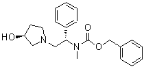 结构式 CAS# 672310-23-5, {(1S)-2-[(3S)-3-羟基-1-吡咯烷基]-1-苯基乙基}甲基氨基甲酸苄酯