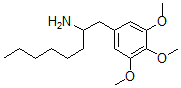 CAS#: 67293-52-1， alpha-Hexyl-3,4,5-Trimethoxybenzeneethanamine