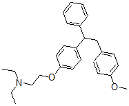 CAS#: 6732-77-0， 2-[4-(4-Methoxy-alpha-Phenylphenethyl)Phenoxy]Ethyldiethylamine