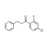 structure of CAS# 674767-23-8, 1-(4-Chloro-2-fluorophenyl)-3-phenyl-1-propanone;4'-chloro-2'-fluoro-3-phenylpropiophenone