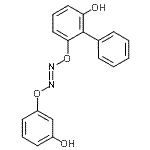 structure of CAS# 67503-46-2, 6-{[(E)-(3-Hydroxyphenoxy)diazenyl]oxy}-2-biphenylol;6-{[(E)-(3-Hydroxyphenoxy)diazenyl]oxy}-2-biphenylol;6-{[(E)-(3-Hydroxyphenoxy)diazenyl]oxy}-2-biphenylol;6-{[(E)-(3-Hydroxyphénoxy)diazényl]oxy}-2-biphénylol