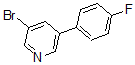 结构式 CAS# 675590-04-2, 3-溴-5-(4-氟苯基)吡啶