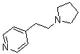 结构式 CAS# 67580-65-8, 4-(2-吡咯烷-1-基乙基)吡啶