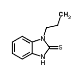 结构式 CAS# 67624-25-3, 1-丙基-1,3-二氢-2H-苯并咪唑-2-硫酮