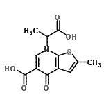 CAS#: 67637-75-6， 7-(1-Carboxyethyl)-2-methyl-4-oxo-4,7-dihydrothieno[2,3-b]pyridine-5-carboxylic acid