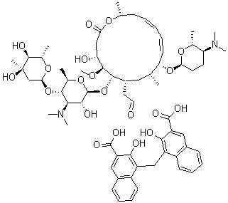 CAS#: 67724-08-7， Spiramycin compd with 4,4'-methylenebis(3-hydroxy-2-naphthalenecarboxylic acid)