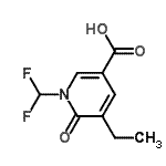 CAS#: 677762-86-6， 1-(Difluoromethyl)-5-ethyl-6-oxo-1,6-dihydro-3-pyridinecarboxylic acid