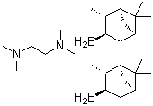 结构式 CAS# 67826-92-0, N,N,N',N'-四甲基-1,2-乙二胺 - [(1S,2S,3R,5S)-2,6,6-三甲基双环[3.1.1]庚-3-基]硼烷(1:2)