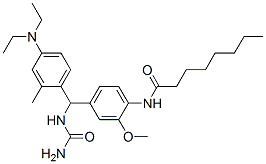 CAS#: 67846-44-0， N-[4-[[(Aminocarbonyl)Amino][4-(Diethylamino)-2-Methylphenyl]Methyl]-2-Methoxyphenyl]Octanamide