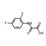 structure of CAS# 678556-81-5, [(2,4-Difluorophenyl)amino](oxo)acetic acid;acetic acid, [(2,4-difluorophenyl)amino]oxo-;N-(2,4-difluorophenyl)methanecarboxylic acid;MFCD04047027